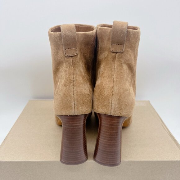 Vince Hillside Women’s Ankle Boots Booties Tan Brown Suede High Heel US 10 EU 41 - Picture 6 of 10